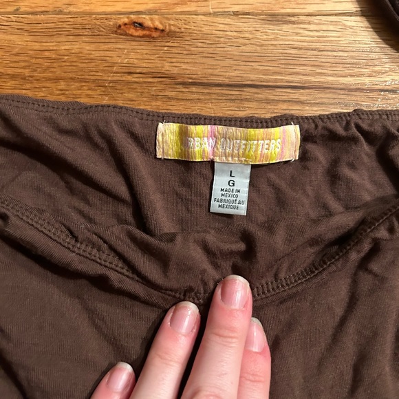 Urban Outfitters Brown Wrap Top Strappy Cropped Summer Boho Size Large - Picture 4 of 5
